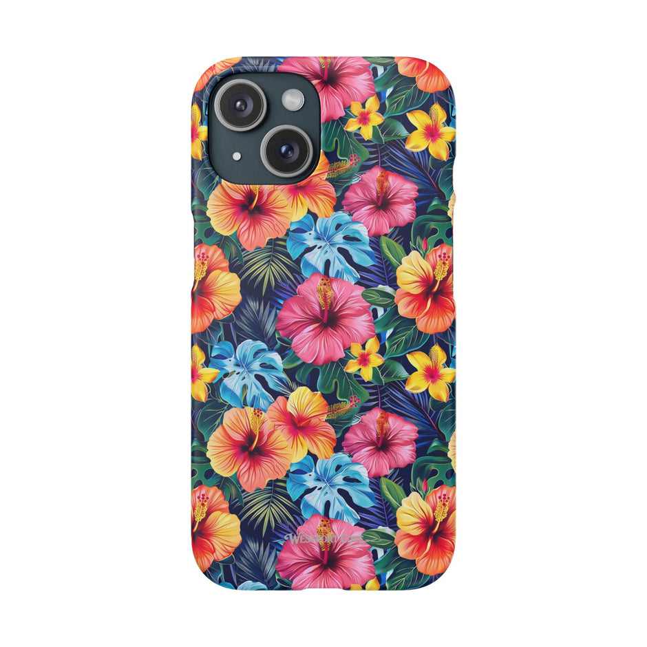 Tropical Hibiscus - Elite Phone Case — Floral Hawaiian Pattern Phone Cover