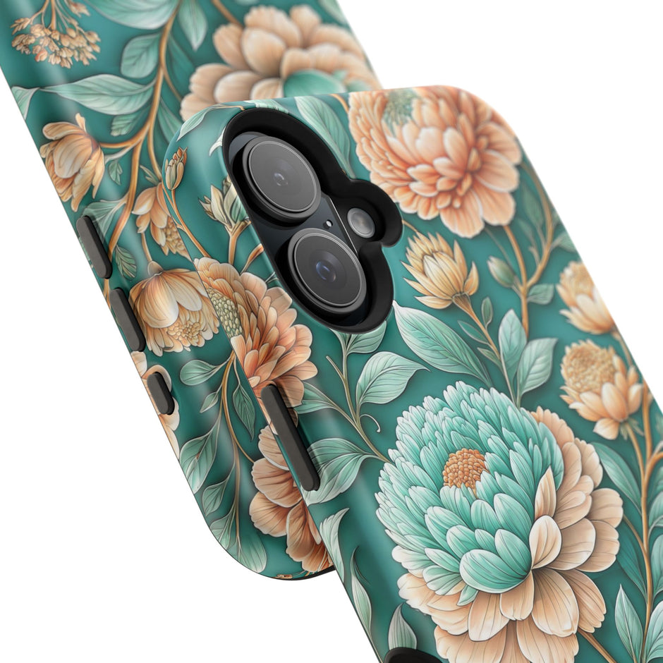 Teal Peony - Extreme MagSafe Phone Case