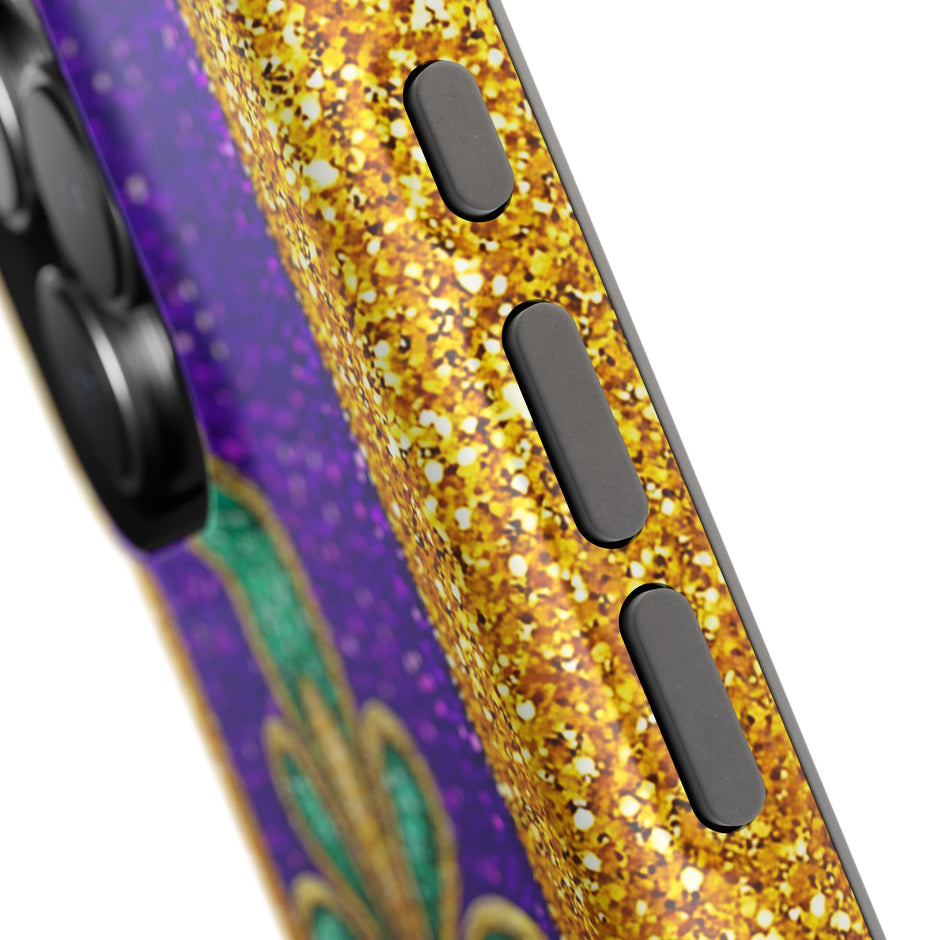 Mardi Gras Glitter Fleur - Extreme Impact MagSafe Phone Case