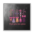 Halloween Broom Canvas Print — “A Girl Gotta Have Options” Framed Wall Art