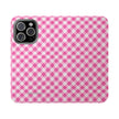 Pink Gingham - Flip Case – Wallet Flip Case with Card Slots