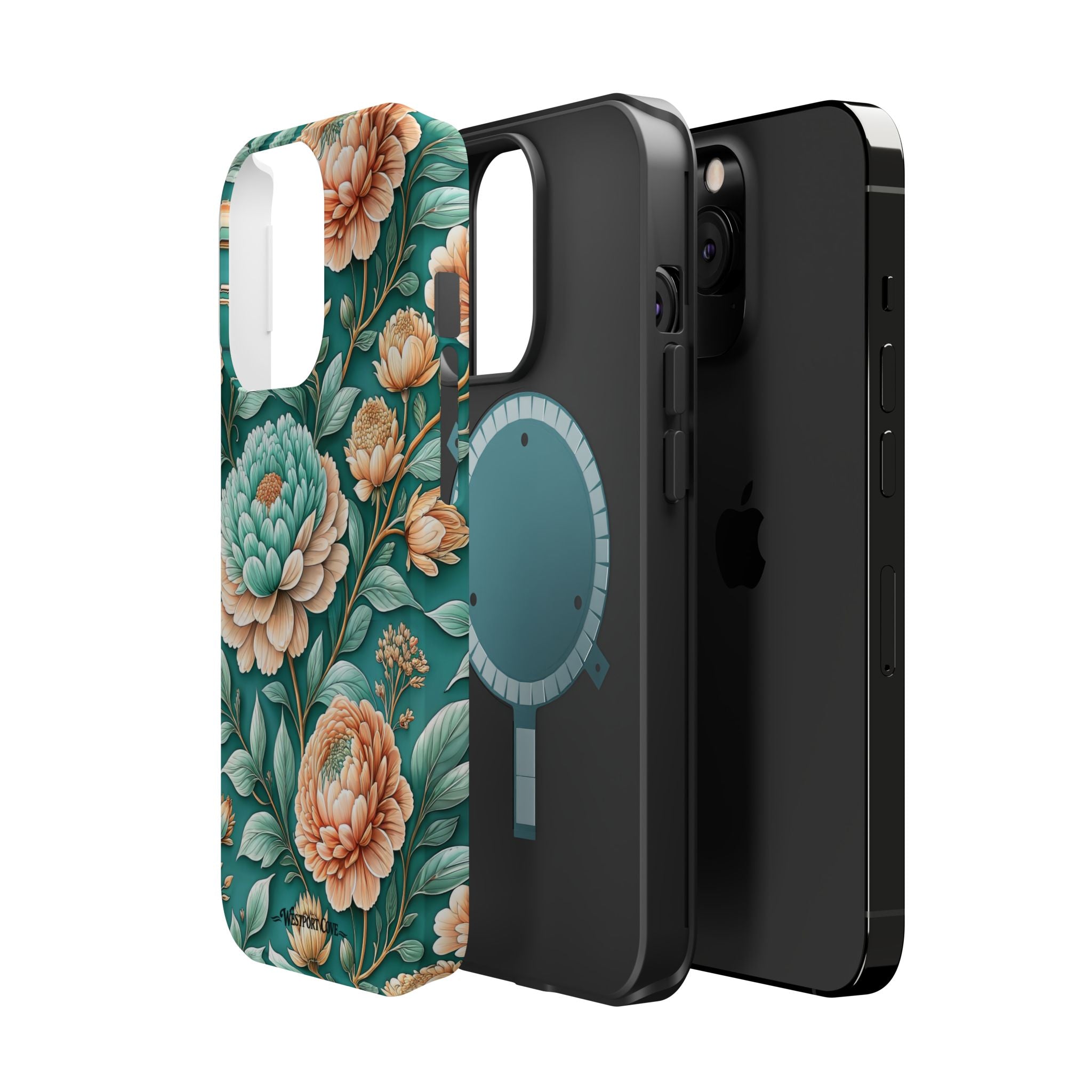 Teal Peony - Extreme MagSafe Phone Case