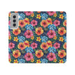 Tropical Hibiscus Flip Phone Case — Floral Wallet Flip Case with Card Slots