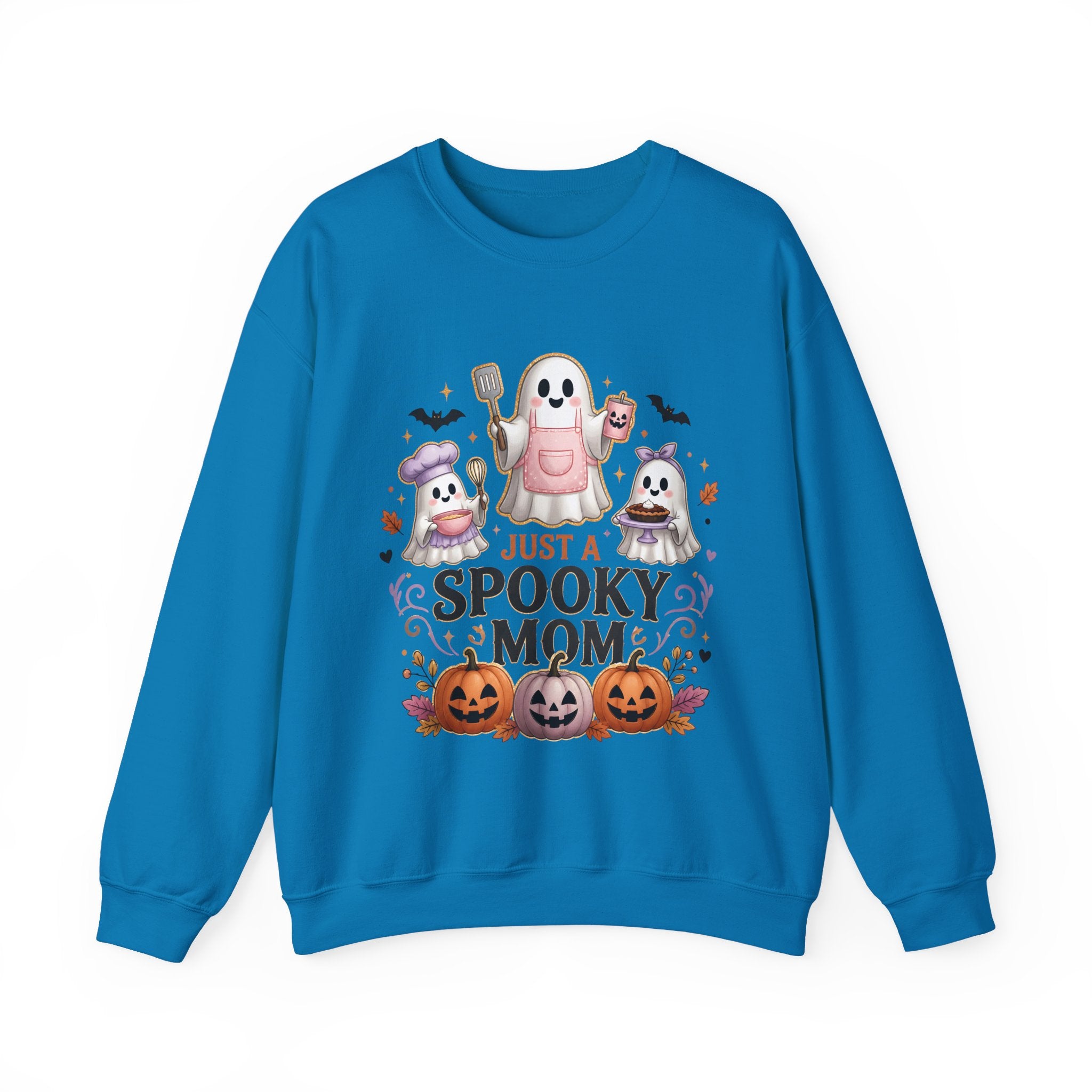 Spooky Mom Crewneck Sweatshirt – Cute Halloween Ghosts & Pumpkins
