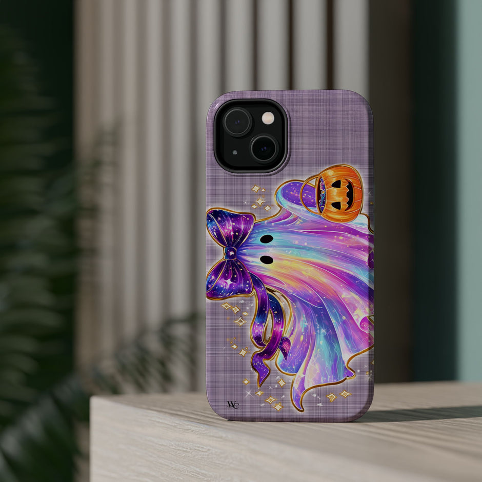 Cute Rainbow Ghost Halloween Phone Case - Extreme Impact MagSafe Phone Case