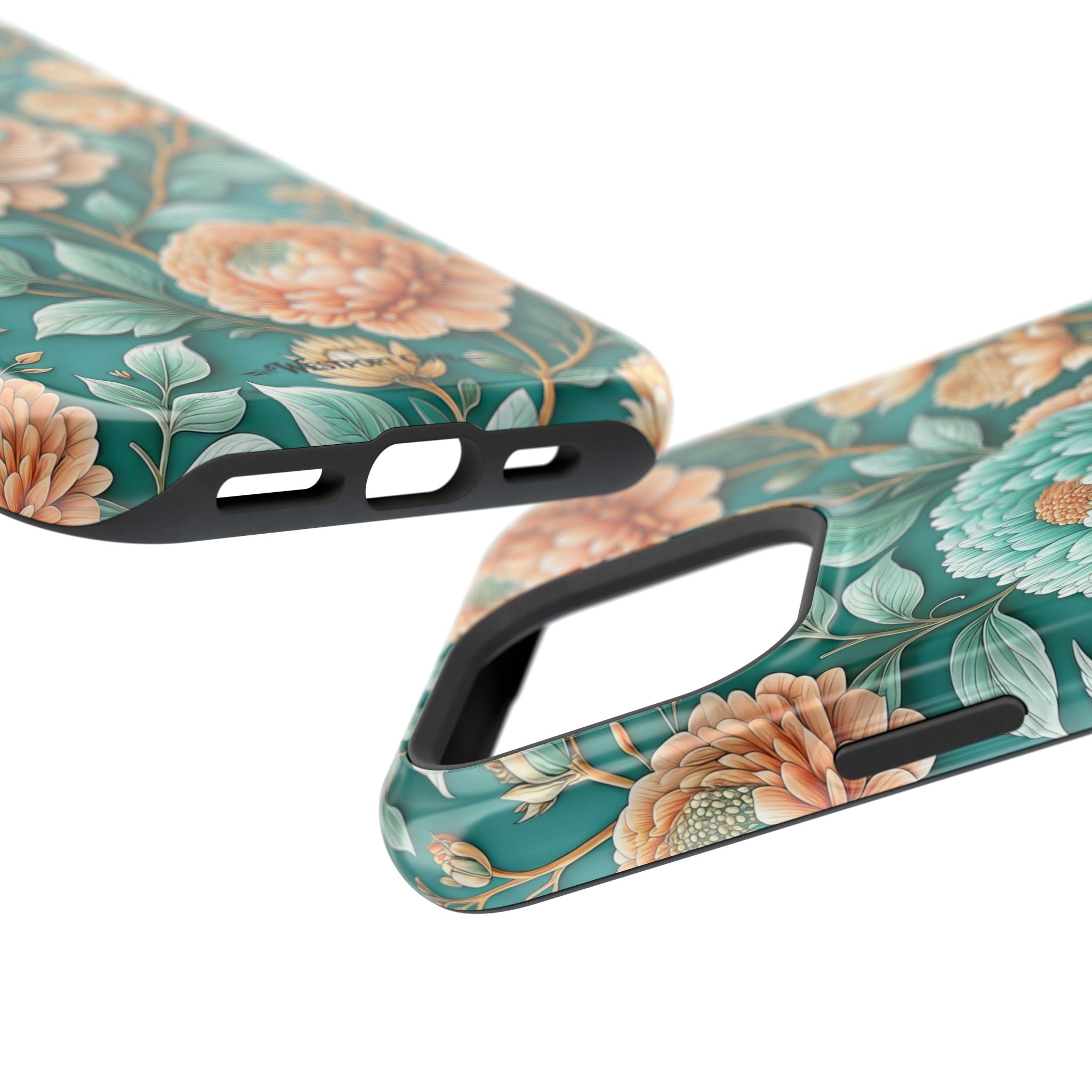 Teal Peony - Extreme MagSafe Phone Case