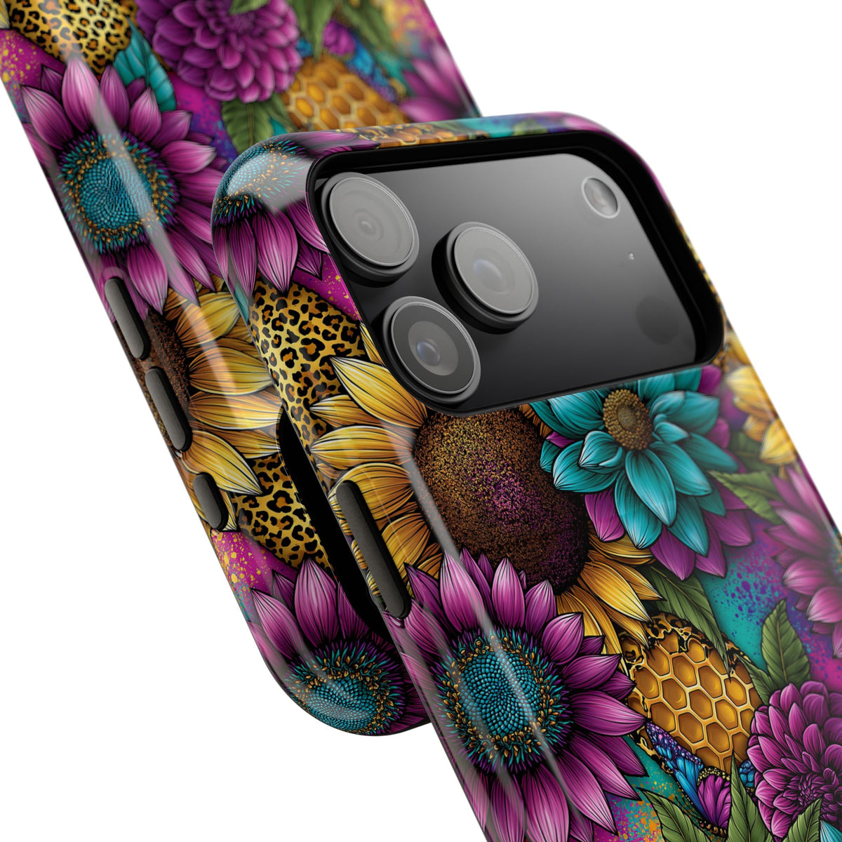 Colorful Floral Pattern - Extreme Impact MagSafe Phone Case