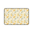 Bumble - Floral Yellow Rose Desk Mat — Vintage Garden Mousepad for Home Office