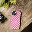 Pink Gingham - Essential Phone Case - Lightweight Protective Cover