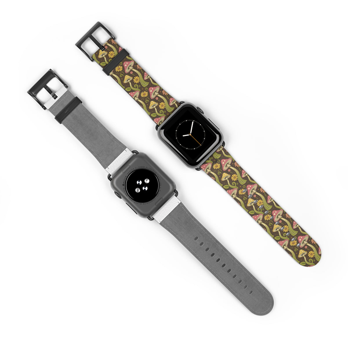 Magic Mushroom - Apple Watch Band  - Vintage Forest Fungi Apple Watch Strap
