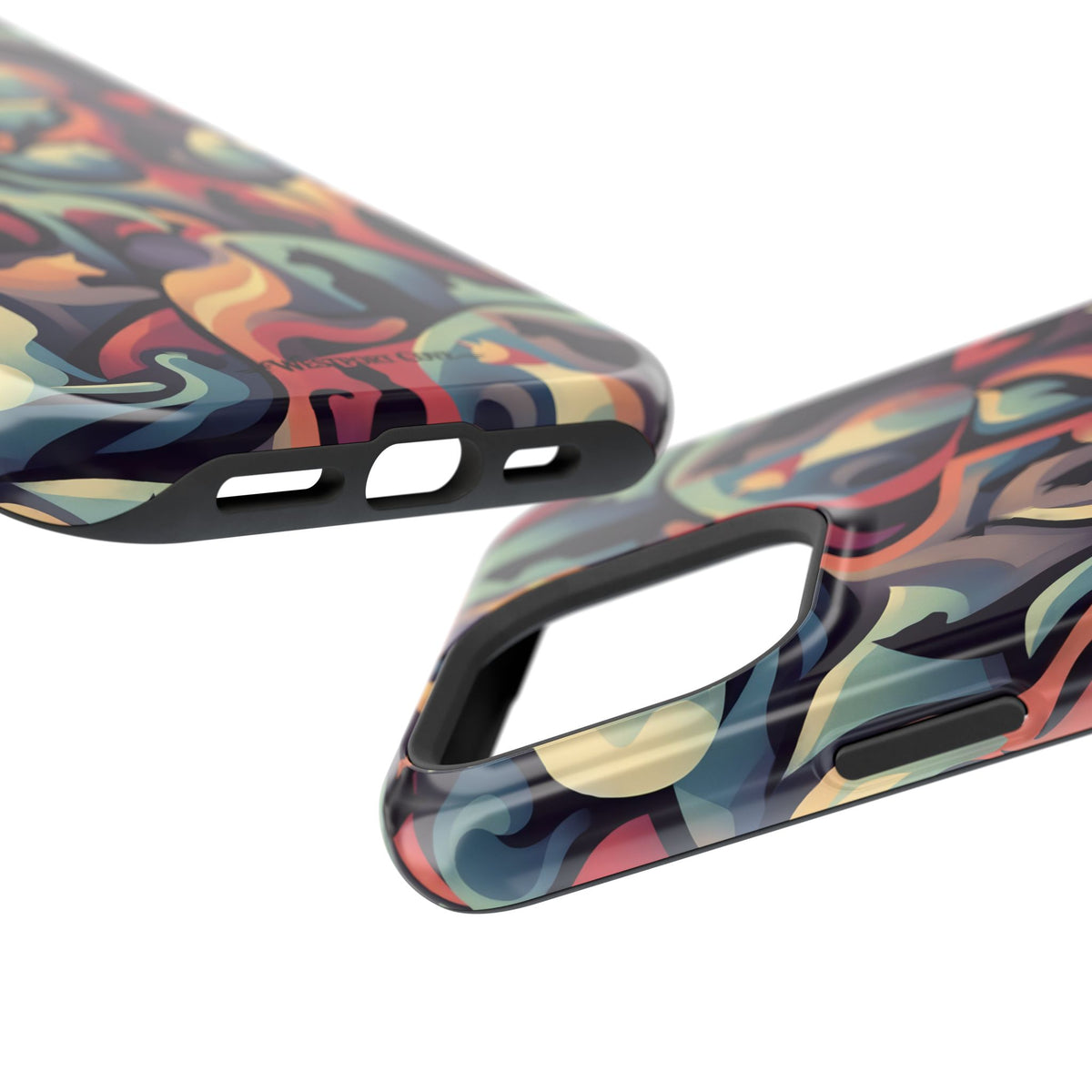 Camo Cats - Extreme Impact MagSafe Phone Case — Abstract Cat Pattern