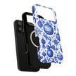 Blue and White Christmas Ornaments Extreme Impact MagSafe Phone Case