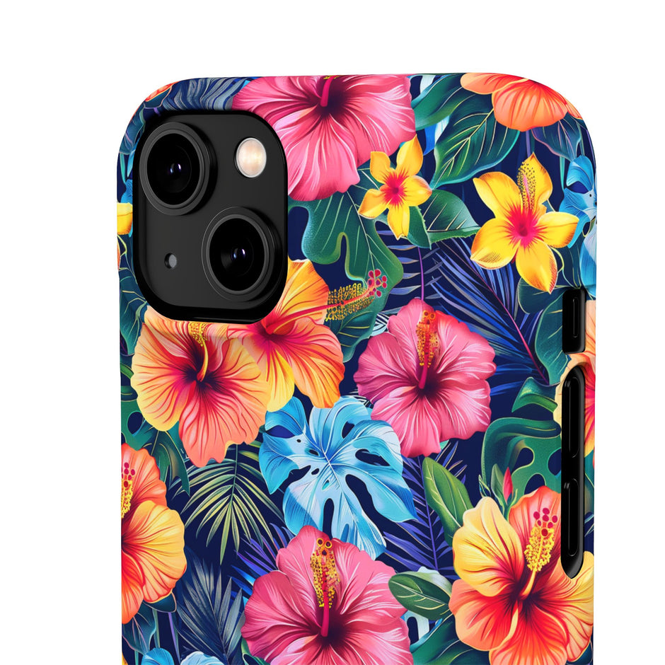 Tropical Hibiscus - Elite Phone Case — Floral Hawaiian Pattern Phone Cover