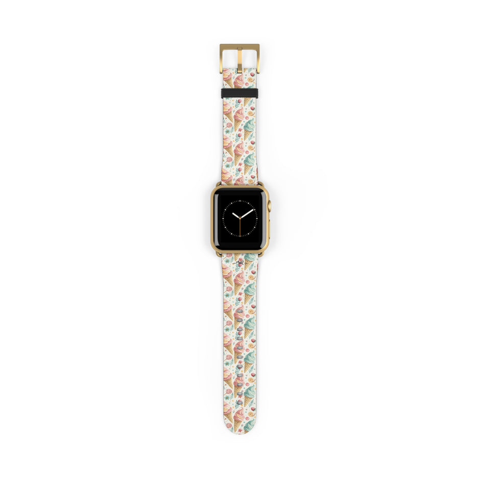 Only In Dreams - Apple Watch Band– Beachy Ice Cream Pattern Strap