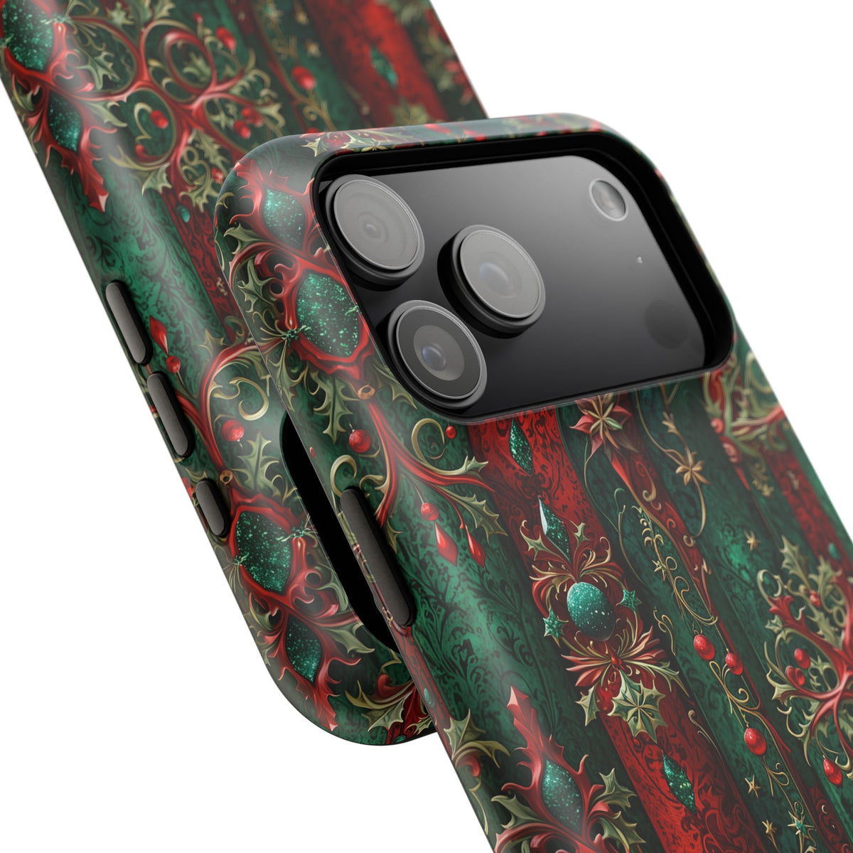 Vintage Gothic Christmas Filigree Pattern Extreme Impact MagSafe Phone Case