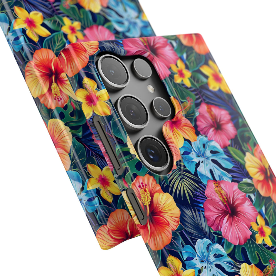 Tropical Hibiscus - Elite Phone Case — Floral Hawaiian Pattern Phone Cover