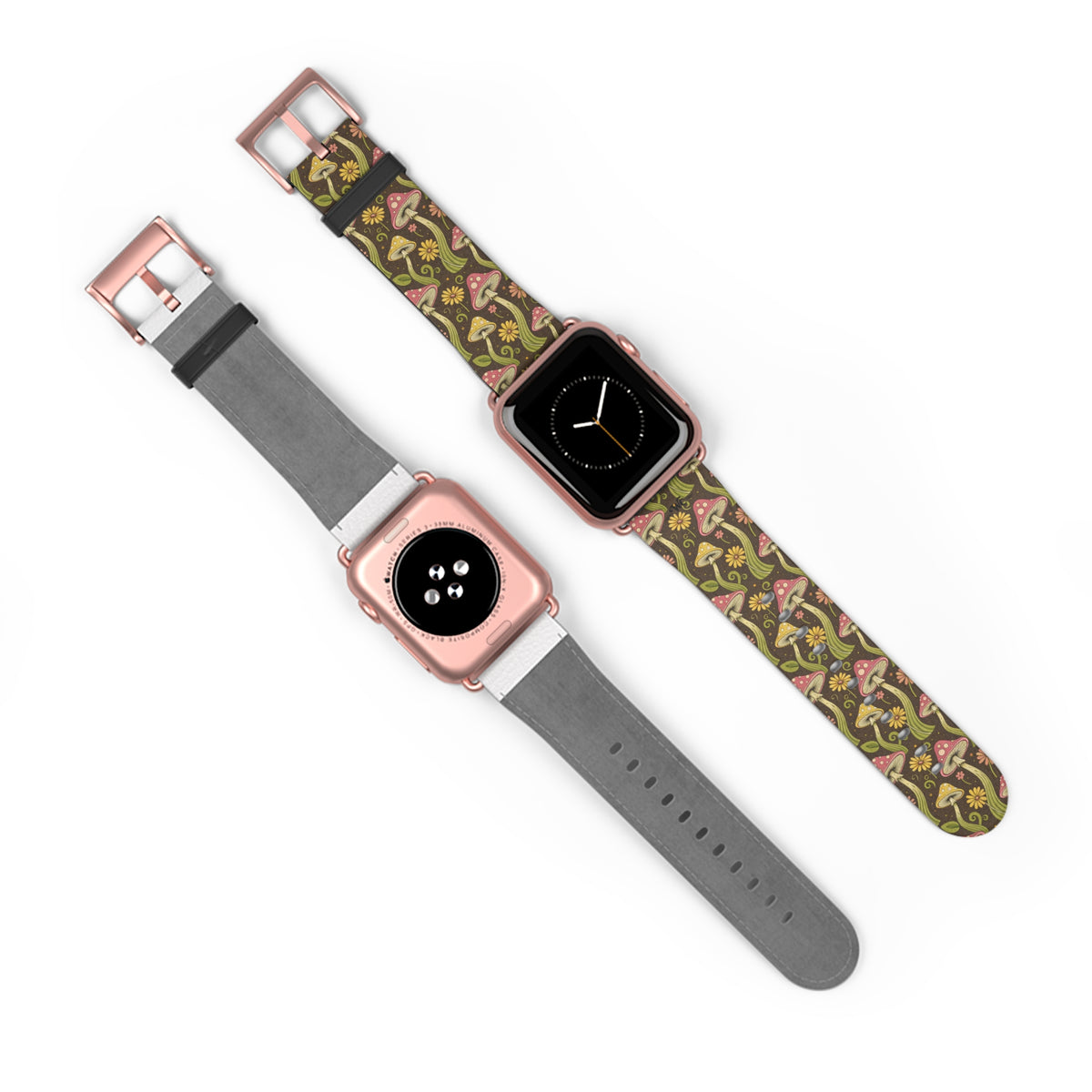 Magic Mushroom - Apple Watch Band  - Vintage Forest Fungi Apple Watch Strap