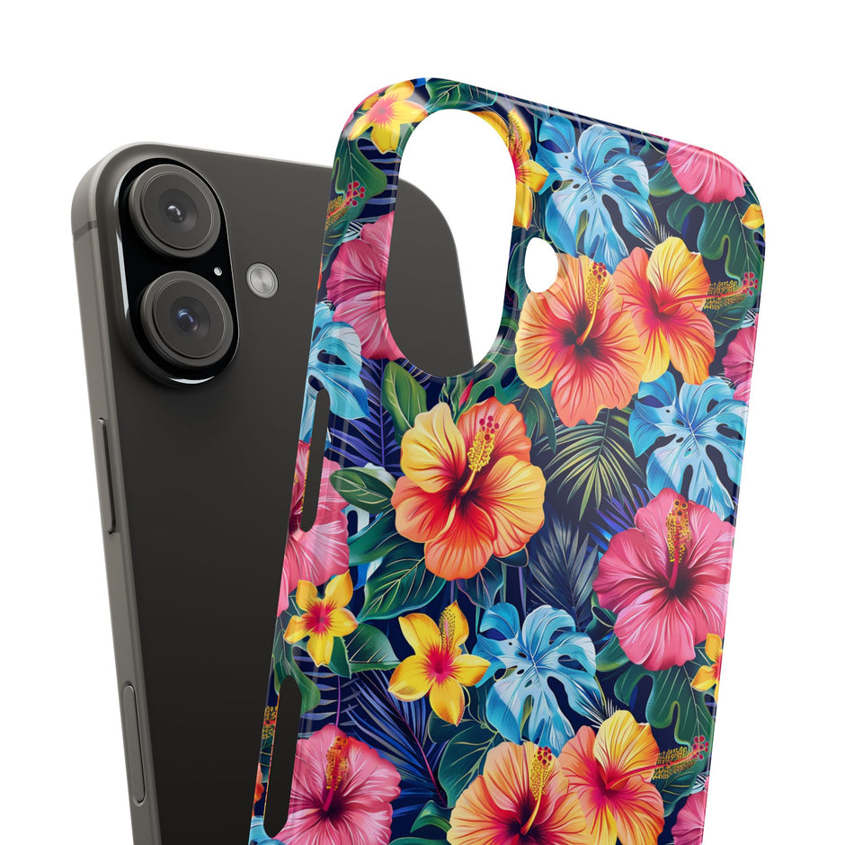 Tropical Hibiscus - Essential Phone Case — Floral Beach Vibe Phone Cover
