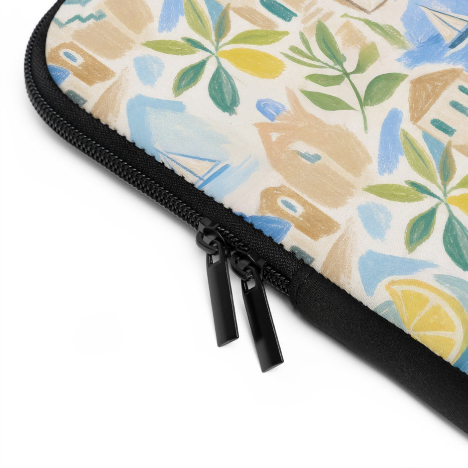 Mediterranean Lemon Laptop Sleeve & Seaside Pattern