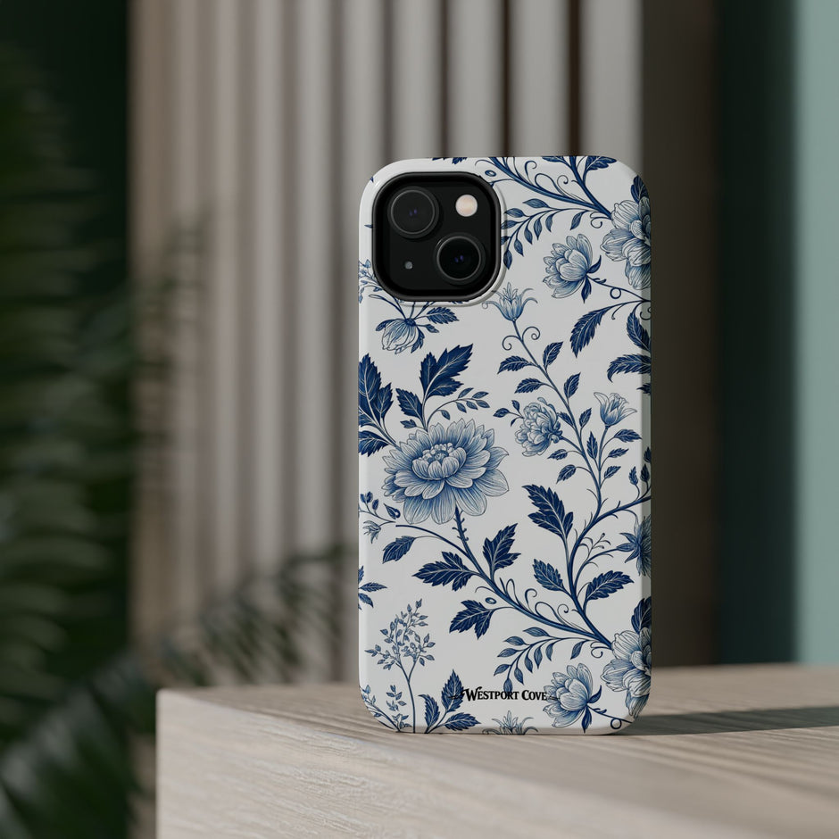 Floral Blue Porcelain - Extreme MagSafe Phone Case