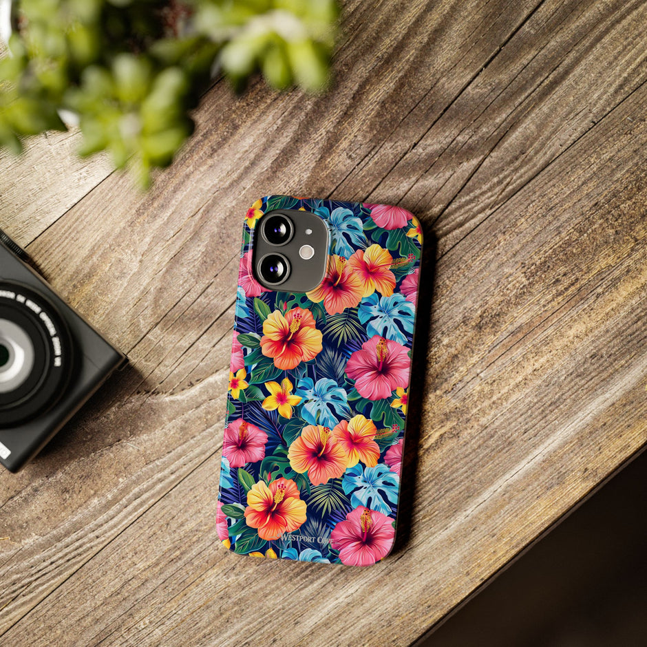 Tropical Hibiscus - Essential Phone Case — Floral Beach Vibe Phone Cover
