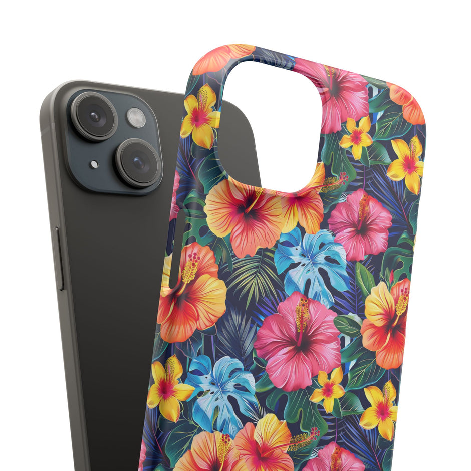 Tropical Hibiscus - Elite Phone Case — Floral Hawaiian Pattern Phone Cover