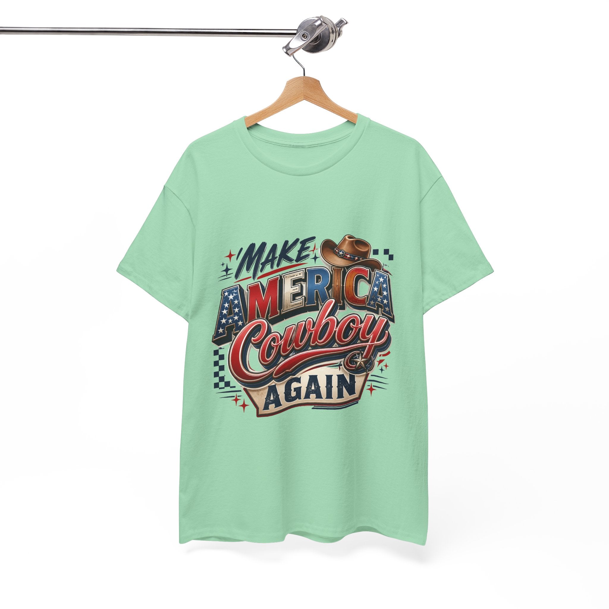 Make America Cowboy Again T-Shirt – Patriotic Western Graphic Tee