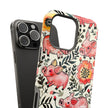 Watercolor Pink Pig Floral Phone Case — Extreme Impact MagSafe Phone Case