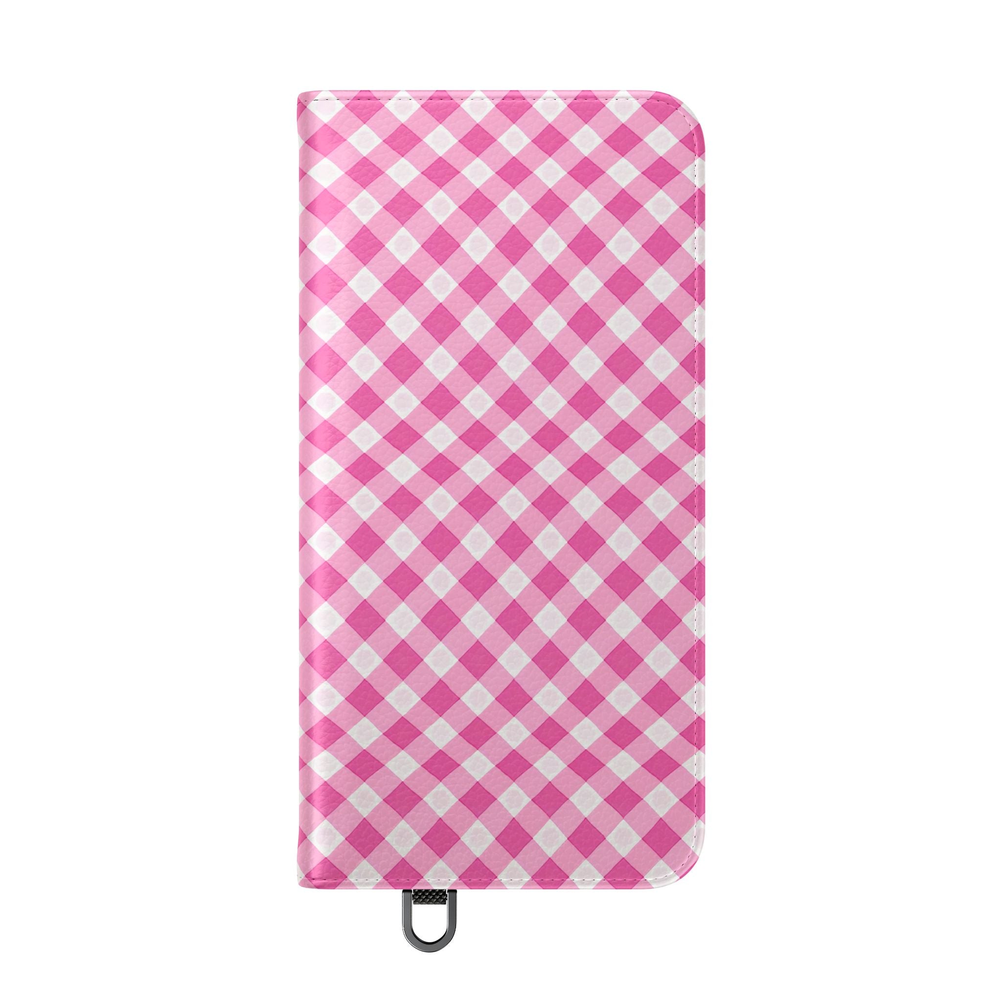 Pink Gingham - Flip Case – Wallet Flip Case with Card Slots