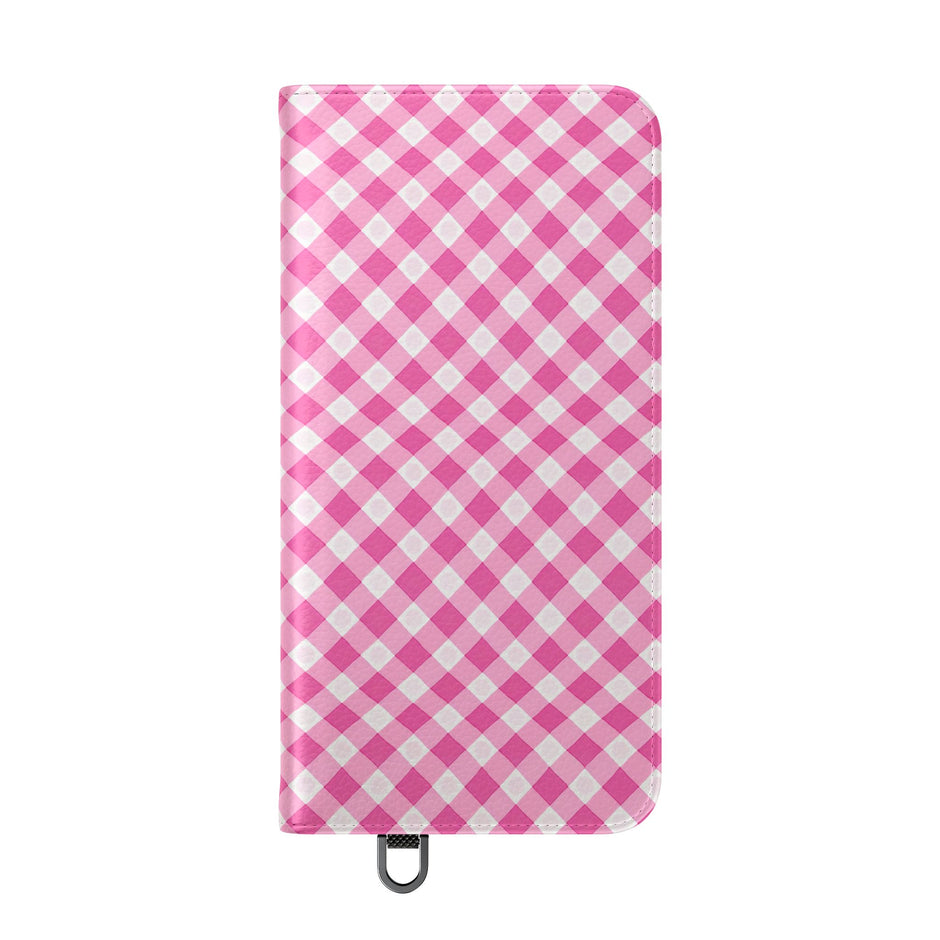 Pink Gingham - Flip Case – Wallet Flip Case with Card Slots