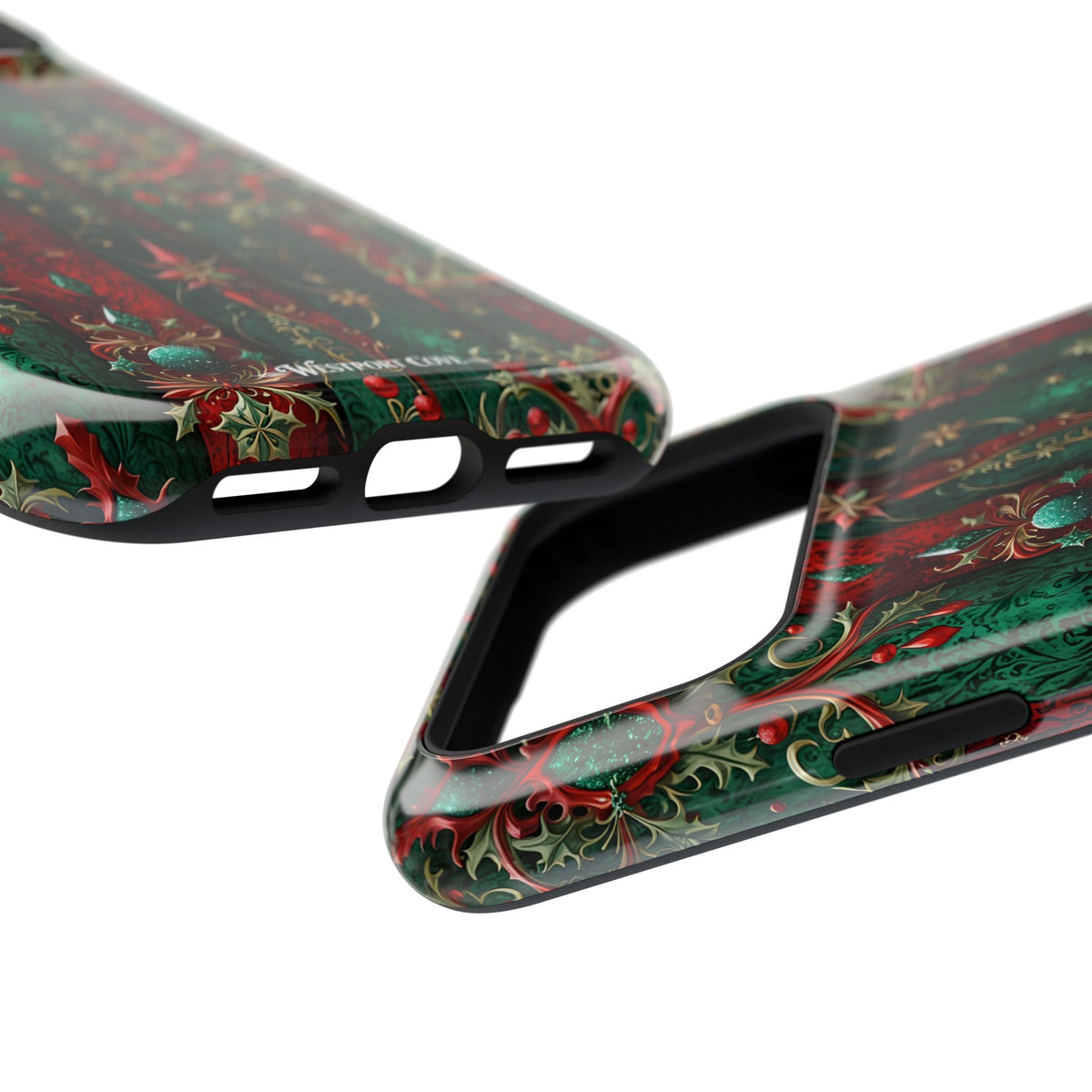 Vintage Gothic Christmas Filigree Pattern Extreme Impact MagSafe Phone Case