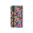 Tropical Hibiscus Flip Phone Case — Floral Wallet Flip Case with Card Slots