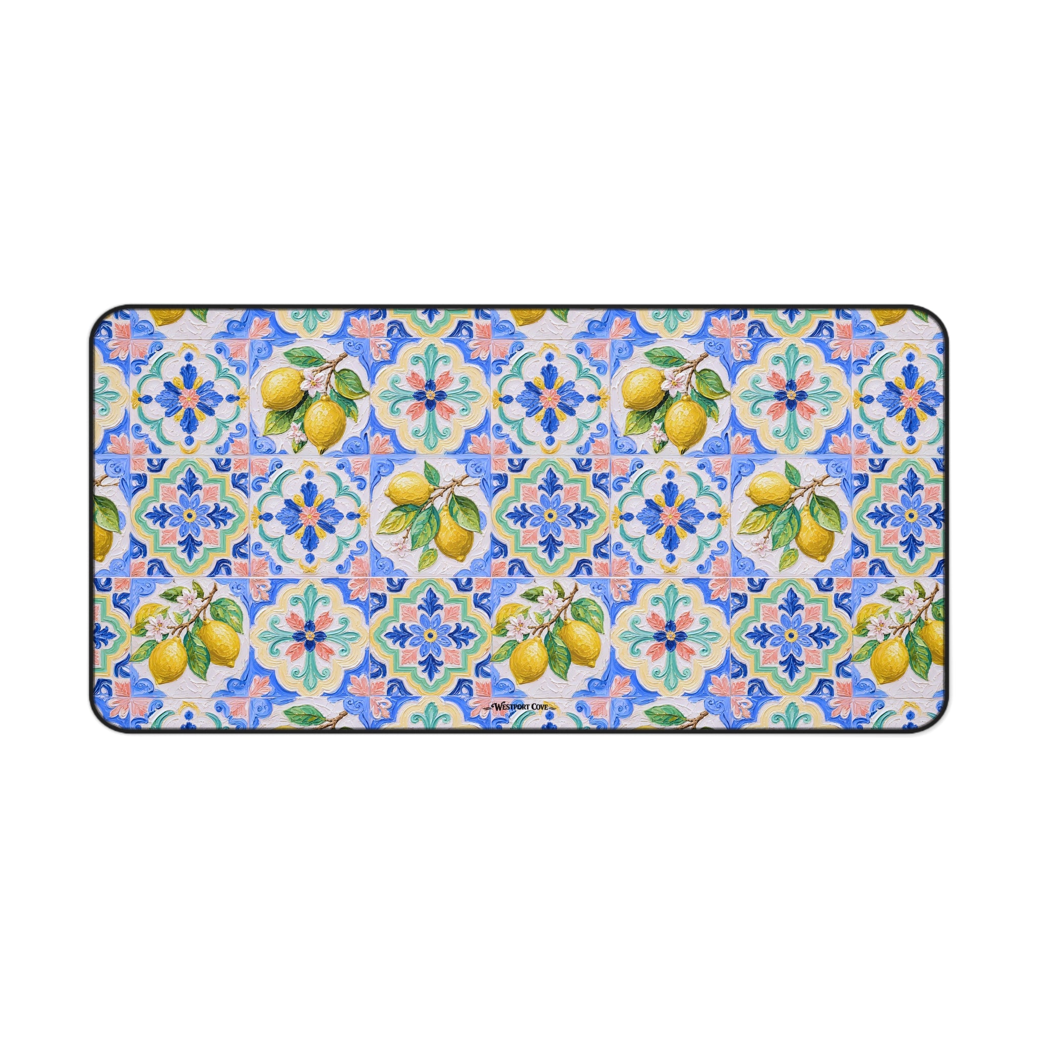 Santorini Lemon - Launch Pad - Desk Mat