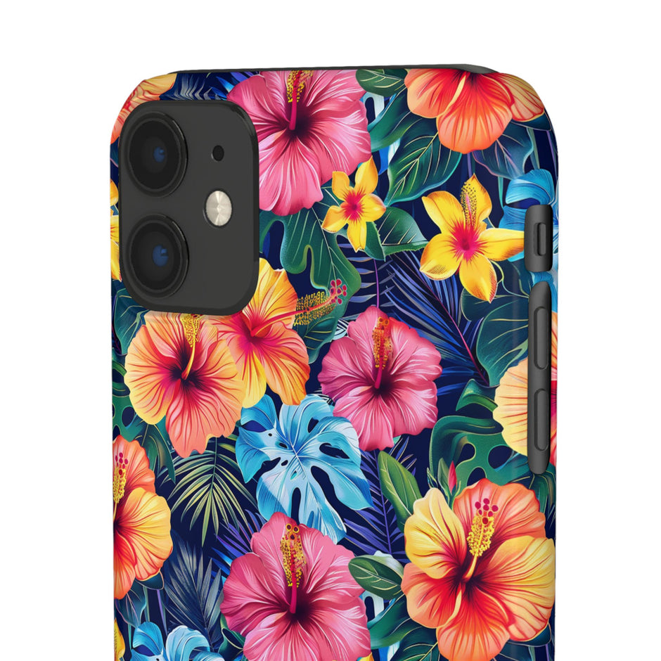 Tropical Hibiscus - Elite Phone Case — Floral Hawaiian Pattern Phone Cover