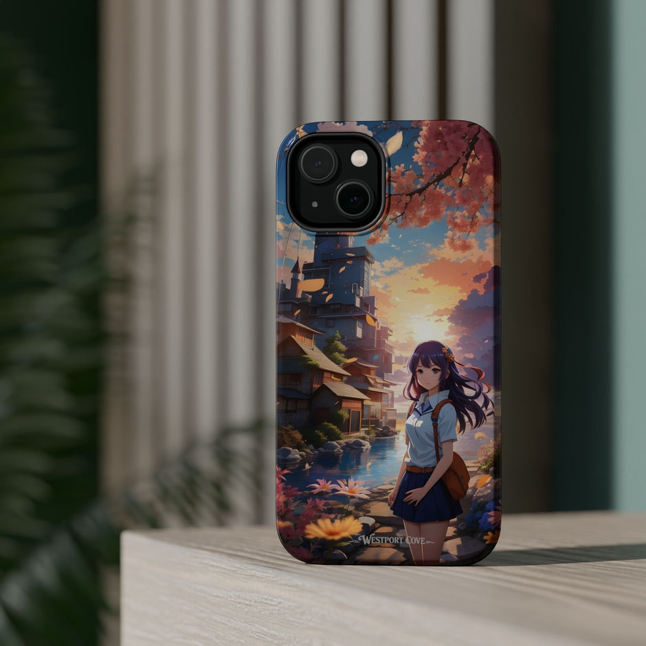 Anime Cherry Blossom Extreme Impact MagSafe Phone Case