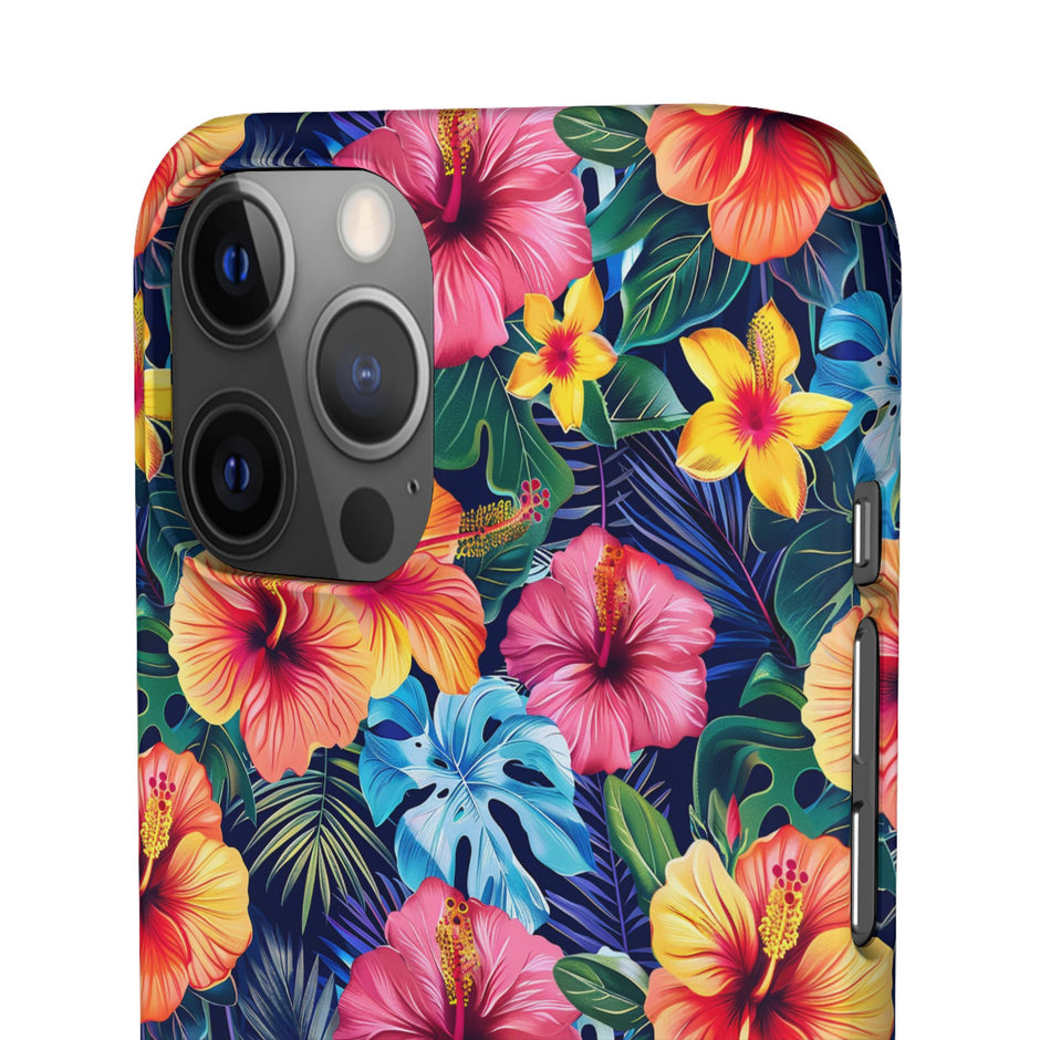 Tropical Hibiscus - Elite Phone Case — Floral Hawaiian Pattern Phone Cover