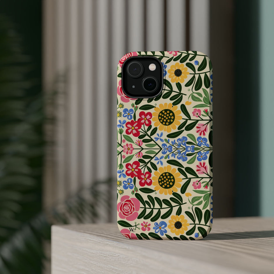 Floral Folk - Extreme Impact MagSafe Phone Case