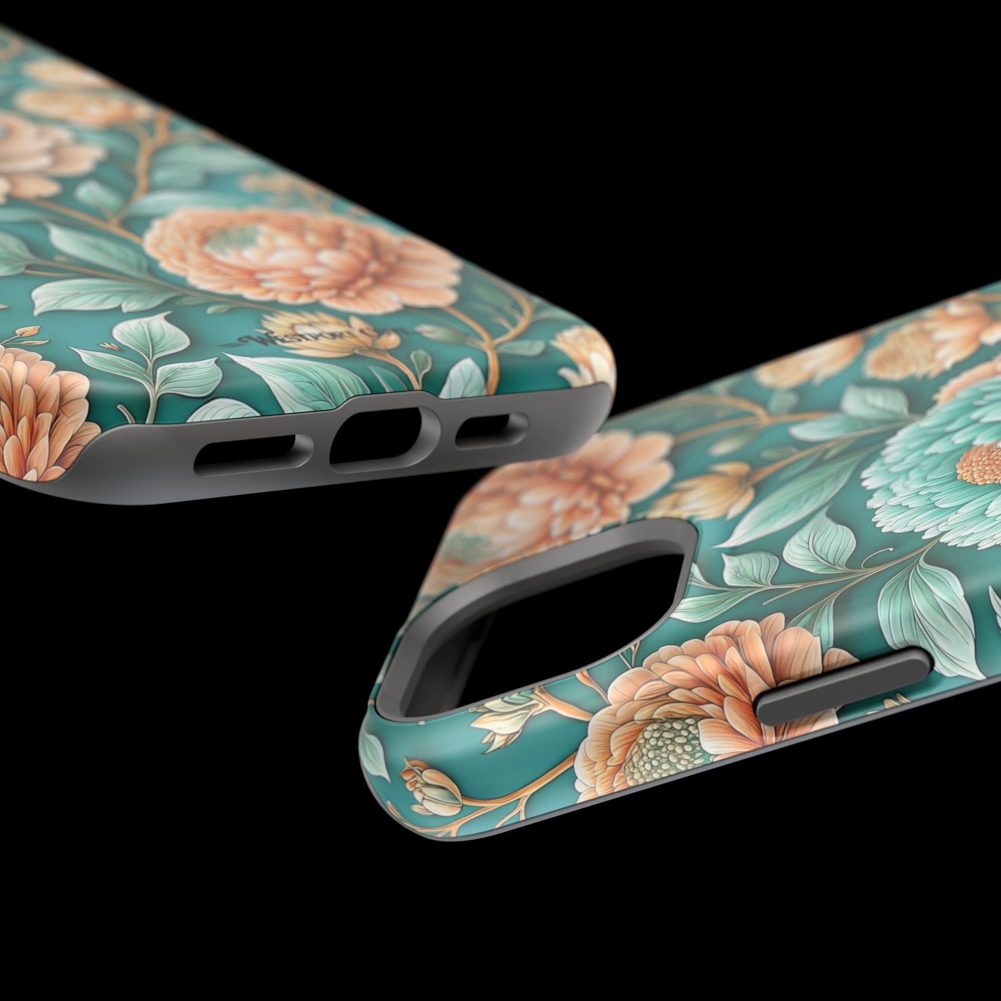Teal Peony - Extreme MagSafe Phone Case