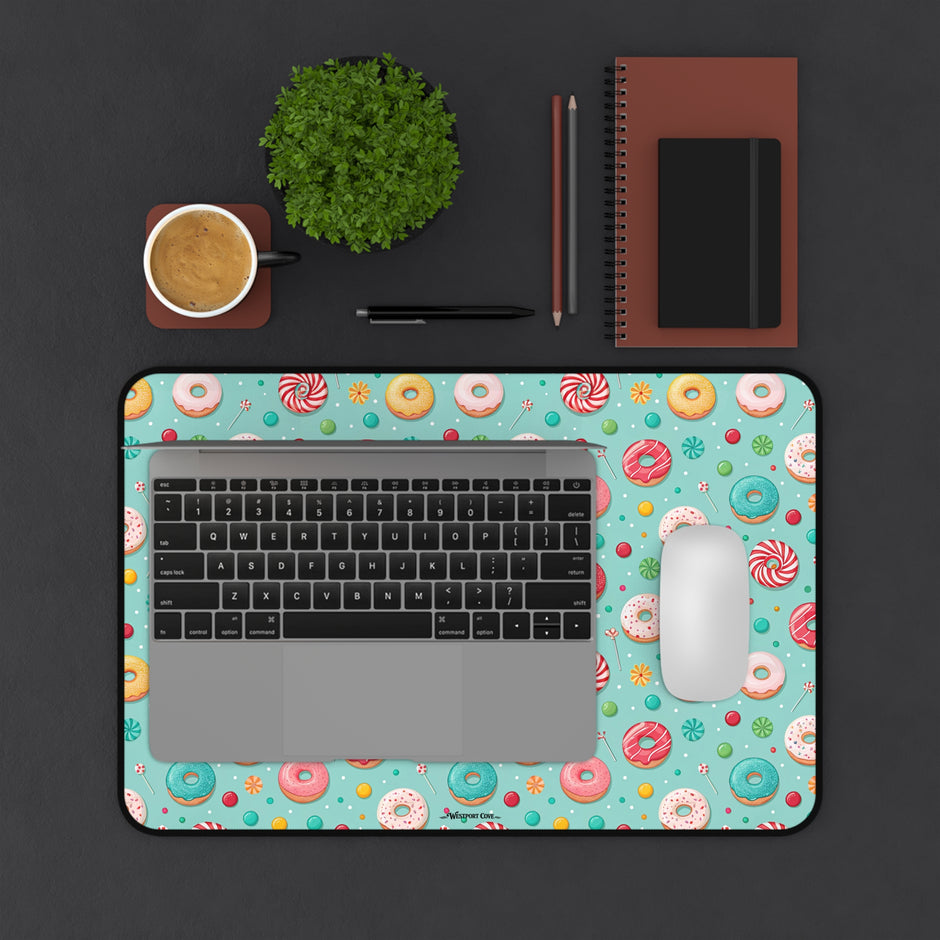 Donut Disturb Desk Mat — Cute Pastel Gaming/Workspace Mouse Pad