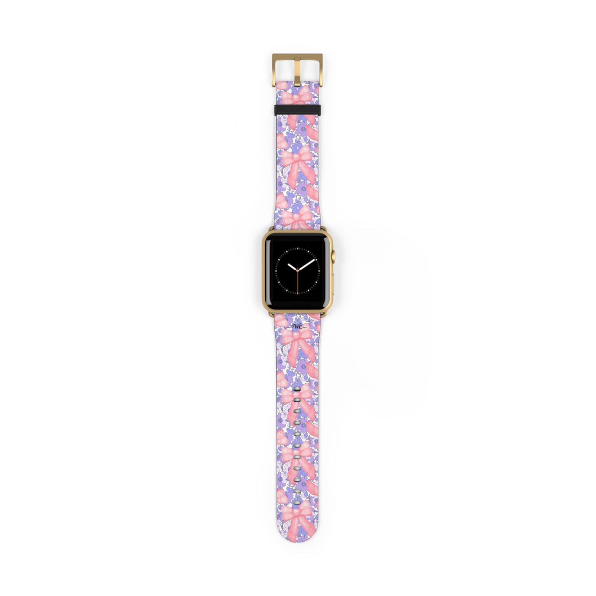 Bow Floral - Ribbon Pattern Apple Watch Band — Pastel Pink & Lavender Watch Strap