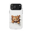 Adorable Peeking Kitten - Extreme Impact MagSafe Phone Case