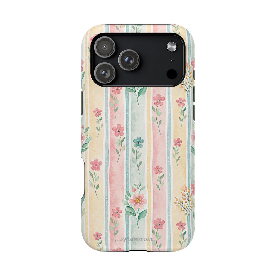 Floral Stripe - Extreme Phone Case