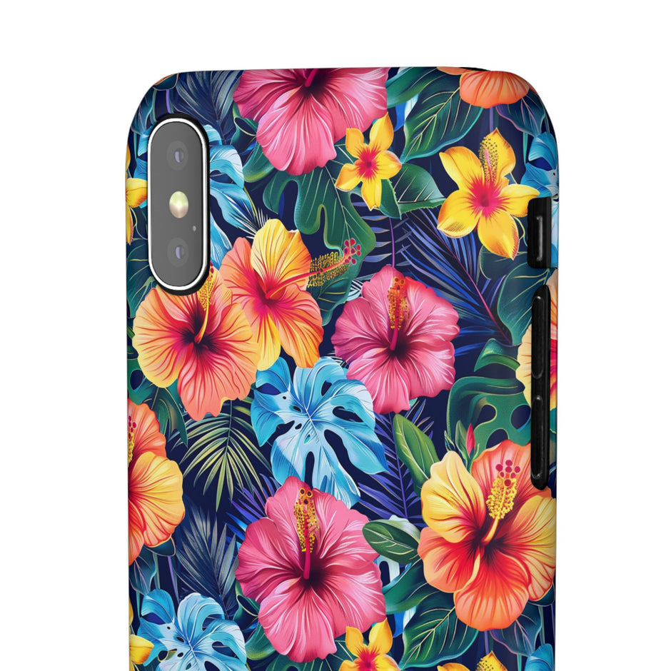 Tropical Hibiscus - Elite Phone Case — Floral Hawaiian Pattern Phone Cover