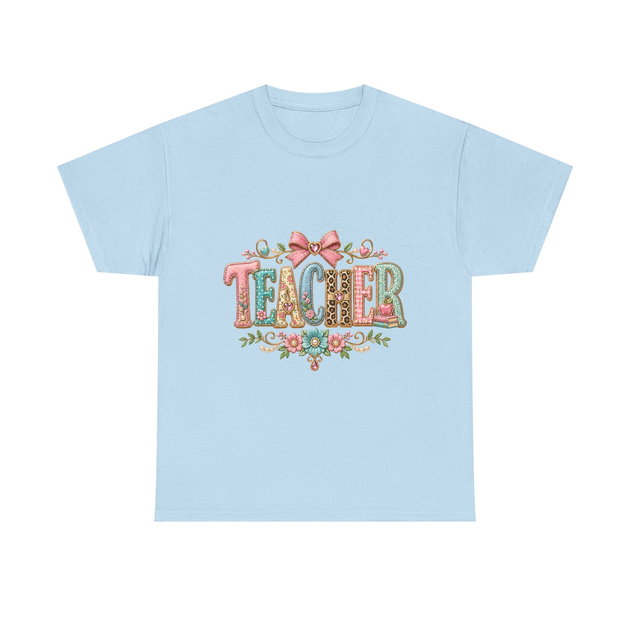 Teacher Floral Graphic Tee — Vintage Bow & Floral 