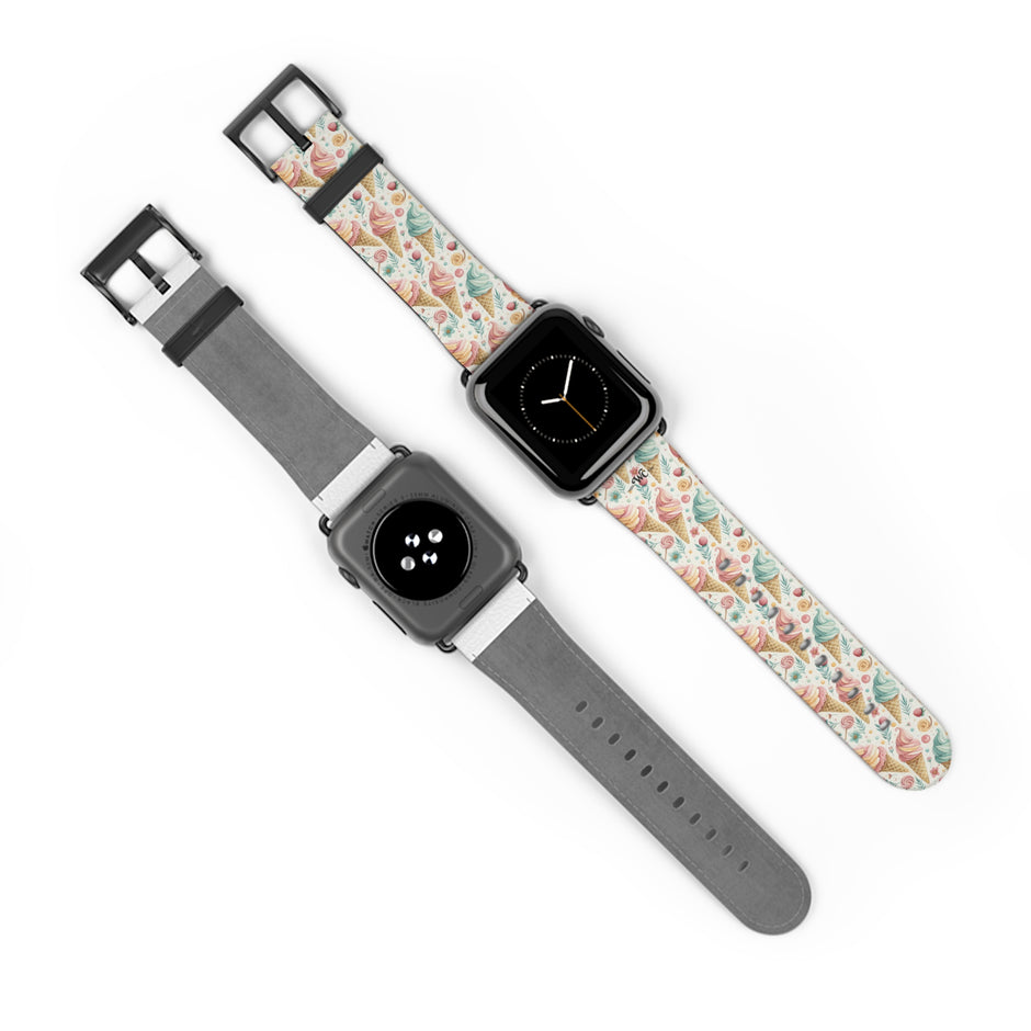 Only In Dreams - Apple Watch Band– Beachy Ice Cream Pattern Strap
