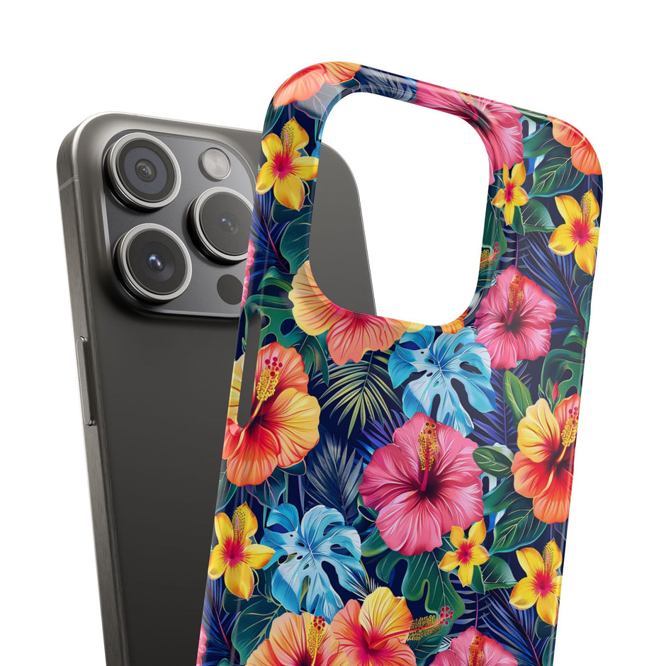 Tropical Hibiscus - Elite Phone Case — Floral Hawaiian Pattern Phone Cover