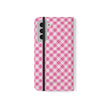 Pink Gingham - Flip Case – Wallet Flip Case with Card Slots