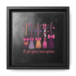 Halloween Broom Canvas Print — “A Girl Gotta Have Options” Framed Wall Art