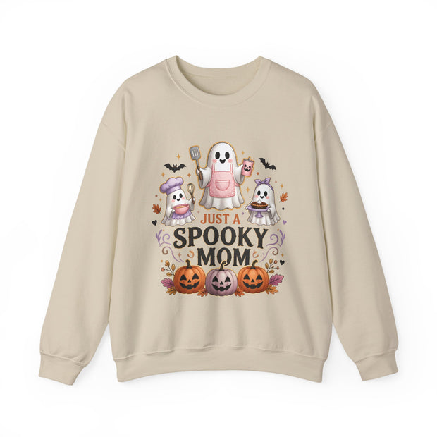 Spooky Mom Crewneck Sweatshirt – Cute Halloween Ghosts & Pumpkins - Westport Cove