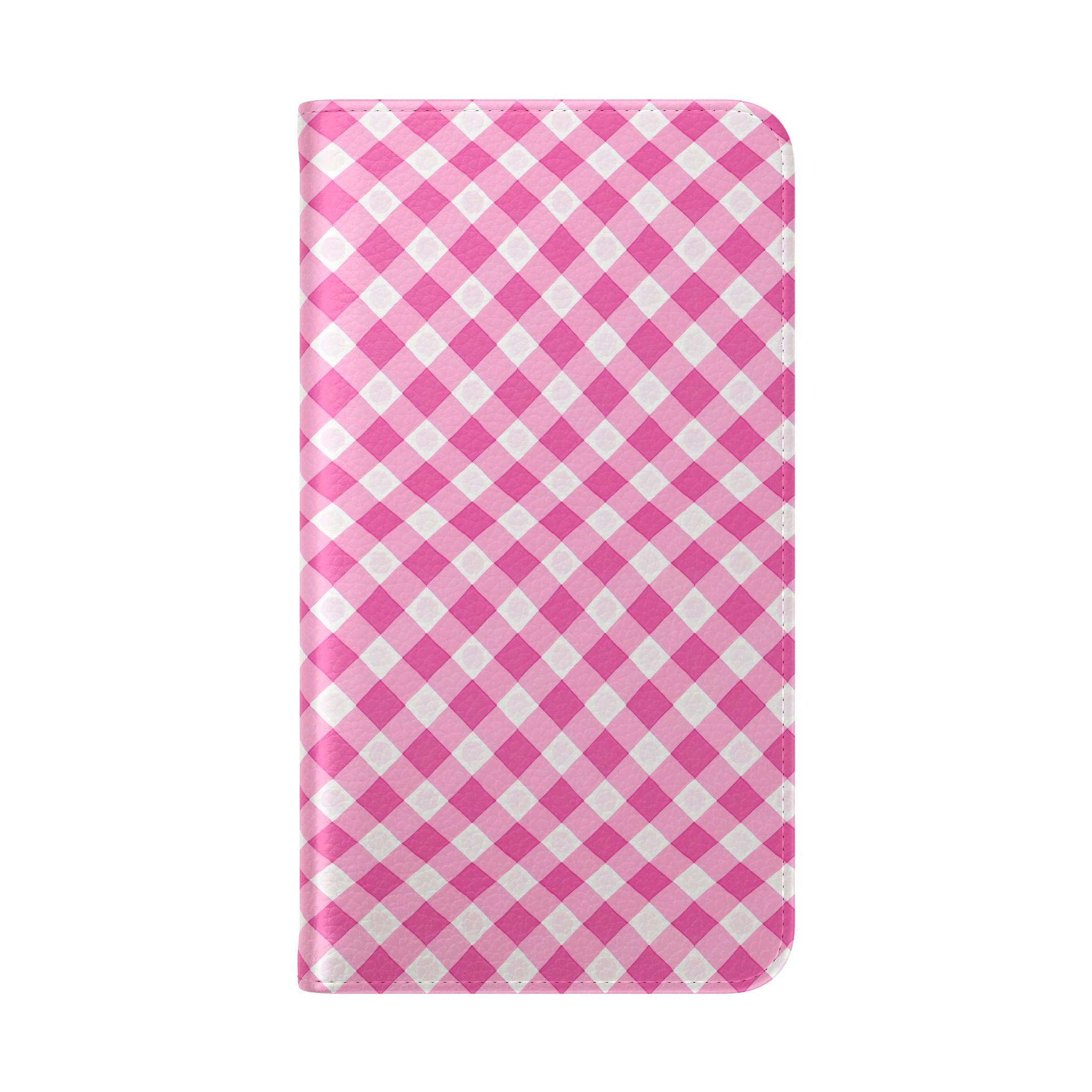 Pink Gingham - Flip Case – Wallet Flip Case with Card Slots